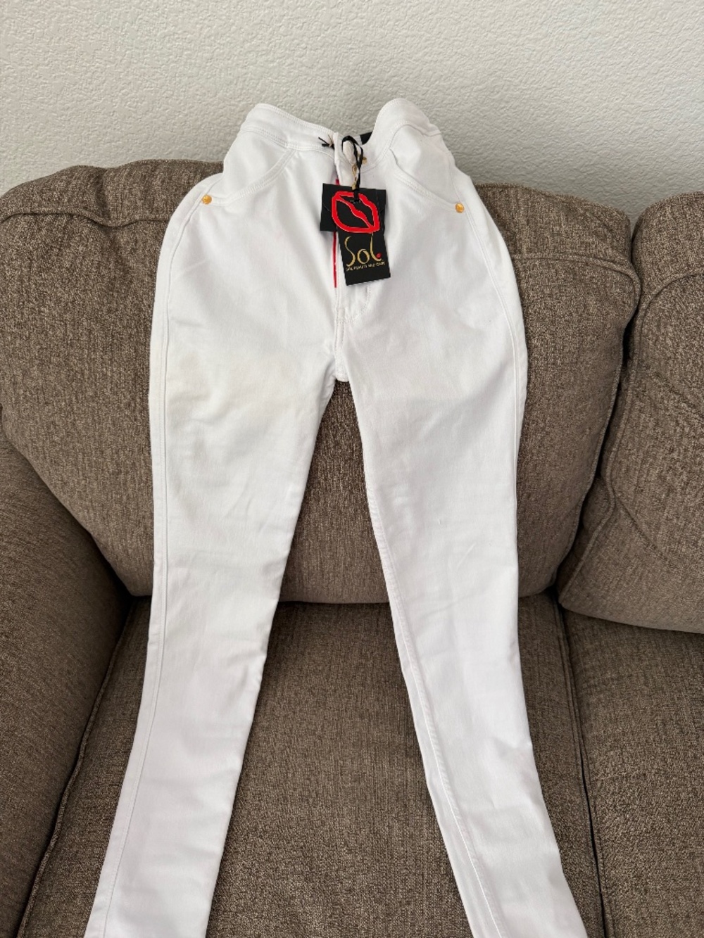 Women's High-Rise White Jeans